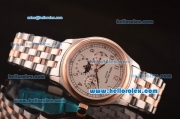 Patek Philippe Calatrava Automatic Steel Case with Rose Gold Bezel and Two Tone Strap
