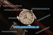 Omega De Ville Tresor Master Co-Axial Clone 8800 Automatic Steel Case with White Dial and Brown Leather Strap - (YF)