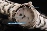 Tag Heuer Link 200 Meters Original Swiss Quartz Movement Full Steel with MOP Dial and Diamond Hour Markers-Lady Model