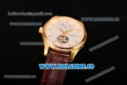 Patek Philippe Calatrava Tourbillon Swiss ETA 2824 Automatic Yellow Gold Case with Stick Markers and White Dial