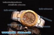 Rolex Yacht-Master 2813 Automatic Movement Two Tone Strap with Gold Dial