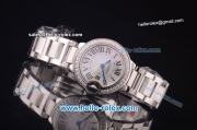 Cartier Ballon bleu de Swiss ETA Quartz Steel Case with Diamond Bezel and White MOP Dial-1:1 Original