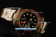 Rolex Explorer Automatic Full Steel with Black Dial and Red Outer Markers -ETA Coating