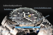 Ferrari Rattrapante Chrono Miyota OS20 Quartz Steel Case with PVD Bezel Black Dial and Stick Markers