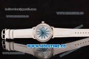 Blancpain Women Ultraplate Miyota 9015 Automatic Steel Case with Diamonds Bezel and White MOP Dial (G5)