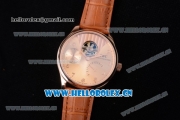 IWC Portuguese Tourbillon Asia ST25 Automatic Rose Gold Case with Rose Gold Dial Arabic Numeral Markers and Brown Leather Strap