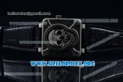 Bell & Ross BR 01 Burning Skull Asia Automatic Steel Case with Skull Dial and Black Leather Strap - 1:1 Original(AAAF) Bell & Ross BR 01 Burning Skull Asia Automatic Steel Case with Skull Dial and Black Leather Strap - 1:1 Original(AAAF)