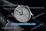 Rolex Cellini Clone Rolex 3132 Automatic Steel Case with White Dial Black Leather Strap - (BP)