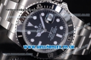 Rolex Submariner Swiss ETA 2836 Automatic Stainless Steel Case/Bracelet with Black Dial Dot Markers - 1:1 (J12)