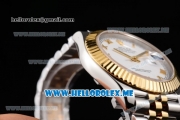 Rolex Datejust II Asia 2813 Automatic Two Tone Case/Bracelet with White Dial and Roman Numeral Markers (BP)