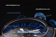 Gaga Milano Chrono 48 Miyota OS20 Quartz PVD Case with Black Dial and Blue Numeral Markers