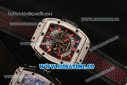 Hublot MP-06 Senna Chrono Miyota OS20 Quartz Steel Case with Red Stick Markers and Skeleton Dial