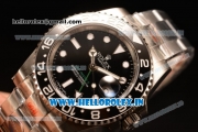 Rolex GMT-Master II Clone Rolex 3186 Automatic 904 Steel Case Dots Markers With Black Dial Steel Bracelet - 1:1 Original(NOOB)