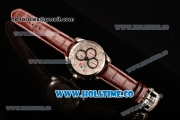 Chopard Gran Turismo XL Chronograph Quartz Movement with White Dial and Brown Leather Strap