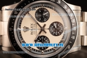 Rolex Daytona Vintage Chronograph OS20 Quartz Steel Case with White Dial and Steel Bracelet