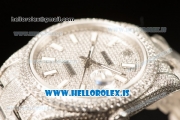 Rolex Day Date II Steel Case With All Diamond Roman ETA 2836 Auto Best Edition