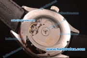 IWC Portofino Tourbillon Automatic Steel Case with White Dial and Black Leather Strap