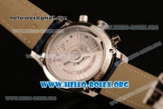 Omega De Ville Co-axial Chronograph Clone Omega 9300 Automatic Steel Case with Blue Dial and Blue Leather Strap (EF)