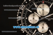 Breitling Chronoliner Chronograph Swiss Valjoux 7750 Automatic Steel Case Ceramic Bezel with Black Dial Stick Markers and Stainless Steel Bracelet