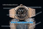 Audemars Piguet Royal Oak Openworked Extra-Thin Asia Automatic Rose Gold Case with Skeleton Dial and Rose Gold Bracelet (AAAF)