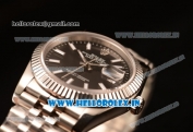 Rolex Datejust 37mm Swiss ETA 2836 Automatic Steel Case with Jubilee Steel Bezel Black Dial Stick Steel Bracelet