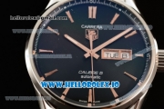 Tag Heuer Carrera Calibre 5 Swiss ETA 2824 Automatic Steel Case Black Dial With Stick Markers Steel Bracelet