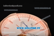 Patek Philippe Calatrava Tourbillon Swiss ETA 2824 Automatic Rose Gold Case with Stick Markers and White Dial