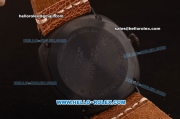 Panerai Radiomir Black Seal PAM00292 Swiss ETA 6497 Manual Winding Ceramic Case with Black Dial and Brown Leather Strap - 1:1 Original