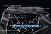 1:1 Richard Mille RM 35-02 RAFAEL NADA Japanese Miyota 9015 Automatic Black PVD Case with Skeleton Dial White Crown Black Rubber Strap