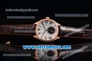 Cartier Drive de Cartier Flying Tourbillon Swiss Tourbillon Manual Winding Rose Gold Case with White Dial and Roman Numeral Markers