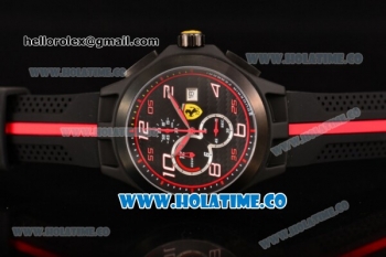 Scuderia Ferrari Lap Time Watch Chrono Miyota OS10 Quartz PVD Case with Black Dial and White Arabic Numeral Markers