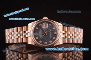 Rolex Datejust Oyster Pertual Automatic with MOP Dial and Full RG Case and RG Strap-ETACoating