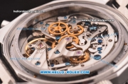 Breitling Chronomatic Chrono Swiss Valjoux 7750 Manual Winding Movement Steel Case and Strap with Blue Dial