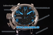 U-Boat U-51 Chimera Watch Limited Edition Chrono Miyota Quartz Steel Case with Black Dial and Blue Arabic Numeral Markers