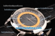 Vacheron Constantin Metiers D Art Miyota OS2035 Quartz Steel Case with Roman Numeral Markers and Black Dial