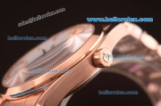 Omega Seamaster Asia 2813 Automatic Full Rose Gold Case with White Dial-ETA Coating