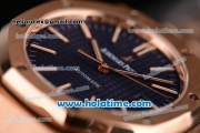 Audemars Piguet Royal Oak Swiss ETA 2824 Automatic Full Rose Gold with Sitck Markers and Blue Dial - 1:1 Original