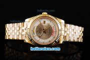 Rolex Day-Date II Automatic Movement Full Gold with Grey Dial and Stick Markers