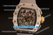 Richard Mille RM11-03 Swiss Valjoux 7750 Automatic Steel Case Skeleton Dial With Arabic Numeral Markers Grey Rubber Strap(KV)