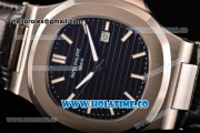 Patek Philippe Nautilus Asia Automatic Steel Case with Black Dial and White Sitck Markers