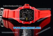 1:1 Richard Mille RM 35-02 RAFAEL NADA Japanese Miyota 9015 Automatic Red PVD Case with Skeleton Dial Red Crown/Rubber Strap