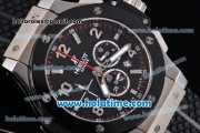 Hublot Big Bang Chrono Miyota OS20 Quartz Steel Case with Black Bezel and Stick/Arabic Numeral Markers