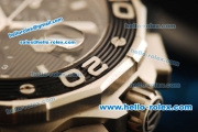 Tag Heuer Aquaracer Chronograph Swiss Valjoux 7750 Automatic Movement Steel Case with Black Dial and Black Rubber Strap