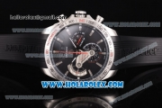 Tag Heuer Grand Carrera Calibre 36 Chrono Miyota Quartz Steel Case with Black Dial and Stick Markers