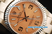 Rolex Air King Automatic Movement Full Steel with ETA Coating Case and Stick/Arabic Numeral Markers