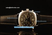 Panerai Radiomir Swiss Valjoux 7750 Automatic Steel Case with Black Dial and Black Leather Strap- 1:1 Original