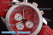 Chopard Mille Miglia GMT Automatic Diamond Bezel with Red Dial and Red Rubber Strap