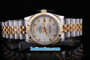 Rolex Day-Date Oyster Perpetual Automatic Two Tone with Gold Bezel and Diamond Marking