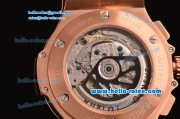 Hublot Big Bang Chrono Swiss Valjoux 7750-DD Automatic Rose Gold Case with PVD/Rose Gold Strap Black Dial