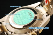Rolex Submariner Swiss ETA 2836 Automatic Movement Grey Dial with Blue Bezel and Two Tone Strap-18k Gold Strap Links